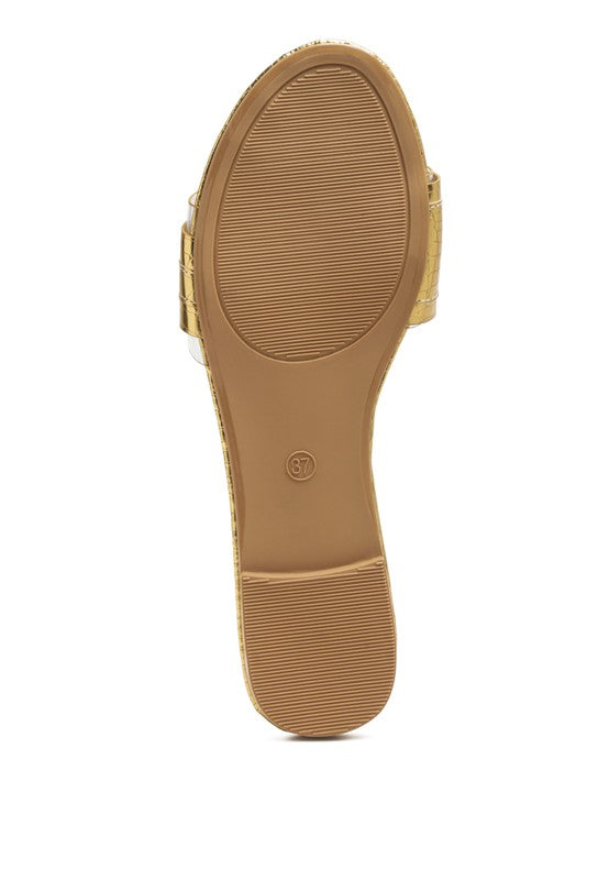 BRILLO JEWEL CROC FLATS - Tigbul's Variety Fashion Shop