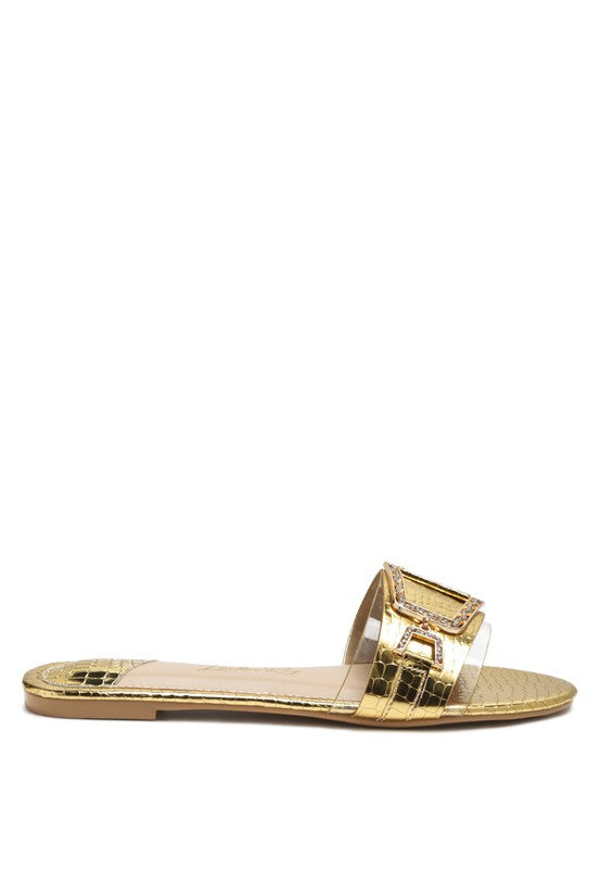 BRILLO JEWEL CROC FLATS - Tigbul's Variety Fashion Shop