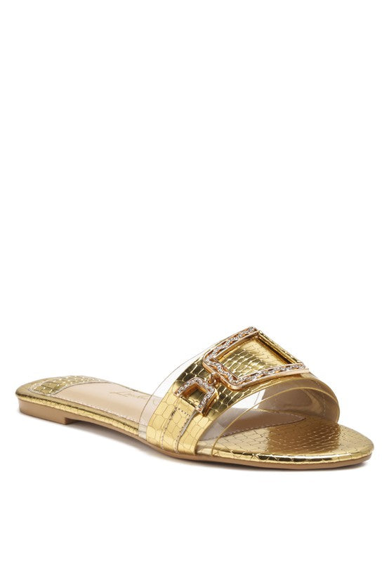 BRILLO JEWEL CROC FLATS - Tigbul's Variety Fashion Shop