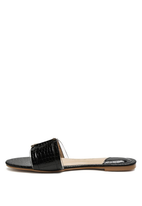 BRILLO JEWEL CROC FLATS - Tigbul's Variety Fashion Shop