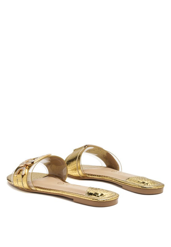 BRILLO JEWEL CROC FLATS - Tigbul's Variety Fashion Shop