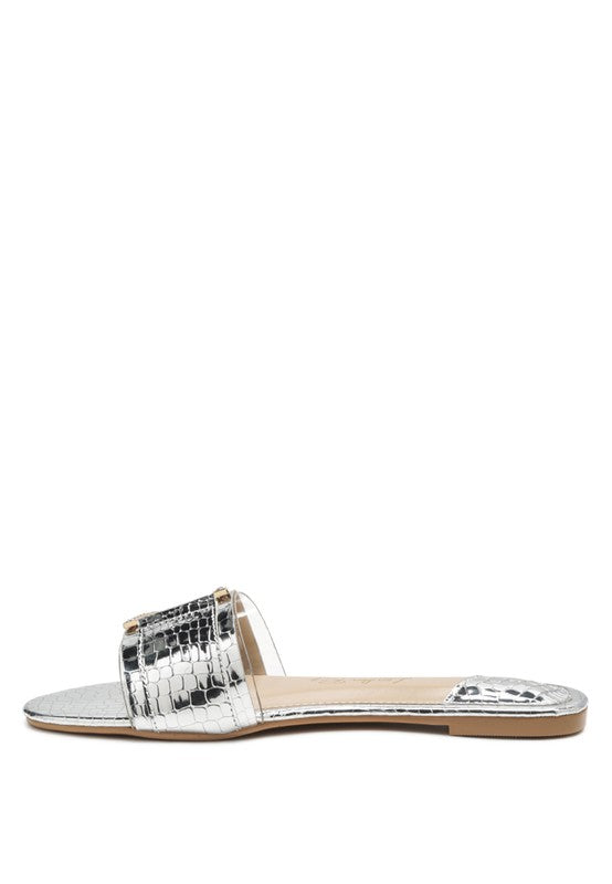 BRILLO JEWEL CROC FLATS - Tigbul's Variety Fashion Shop