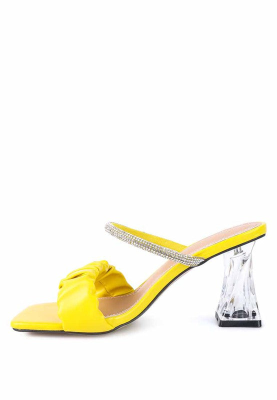 DATE LOOK CLEAR HEEL RHINESTONE SANDALS - Tigbul's Variety Fashion Shop