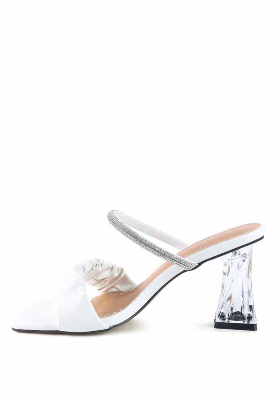 DATE LOOK CLEAR HEEL RHINESTONE SANDALS - Tigbul's Variety Fashion Shop