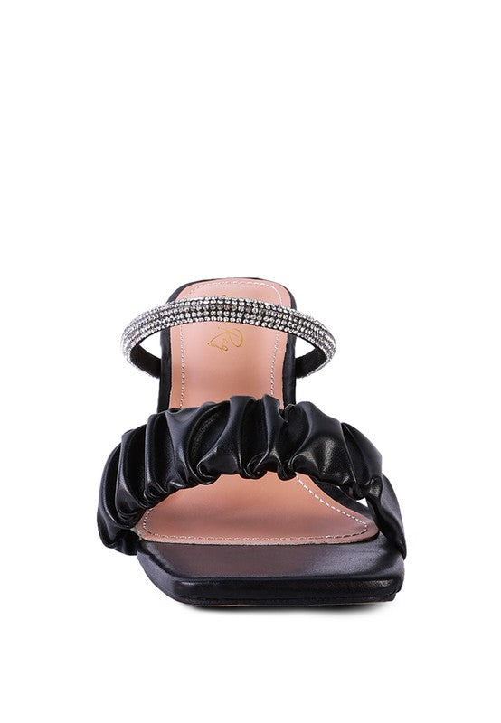 DATE LOOK CLEAR HEEL RHINESTONE SANDALS - Tigbul's Variety Fashion Shop