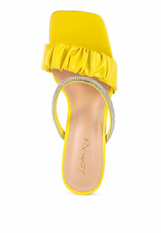 DATE LOOK CLEAR HEEL RHINESTONE SANDALS - Tigbul's Variety Fashion Shop