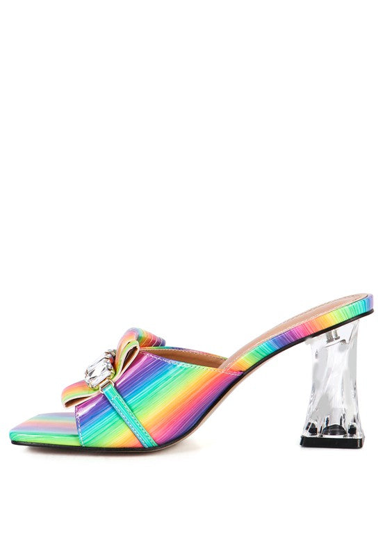 London Rag Fantasy Clear Heel Jewel Sandals - Tigbul's Variety Fashion Shop