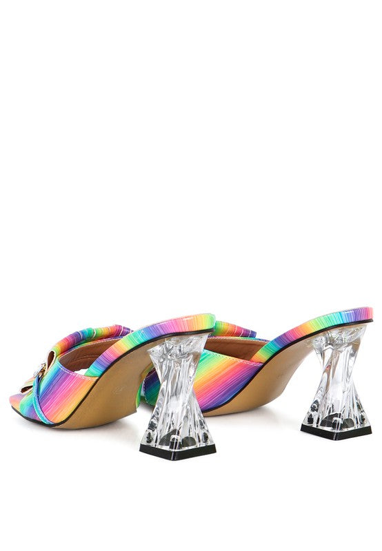 London Rag Fantasy Clear Heel Jewel Sandals - Tigbul's Variety Fashion Shop