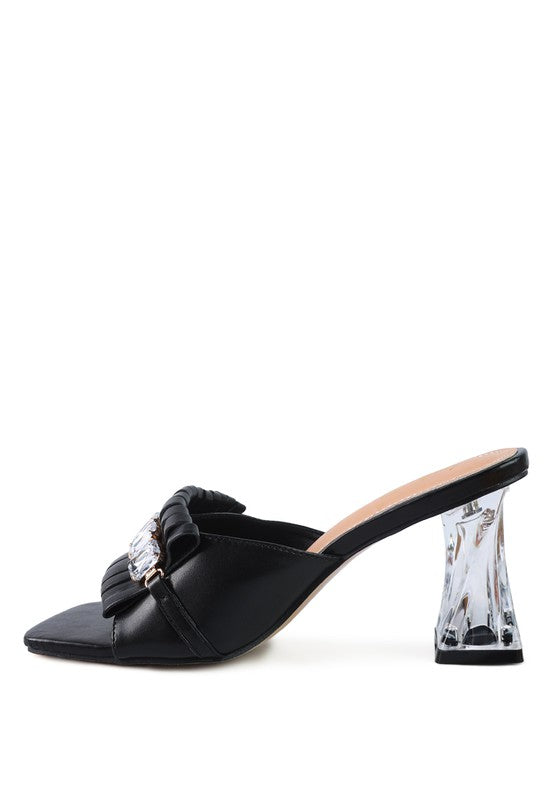 London Rag Fantasy Clear Heel Jewel Sandals - Tigbul's Variety Fashion Shop