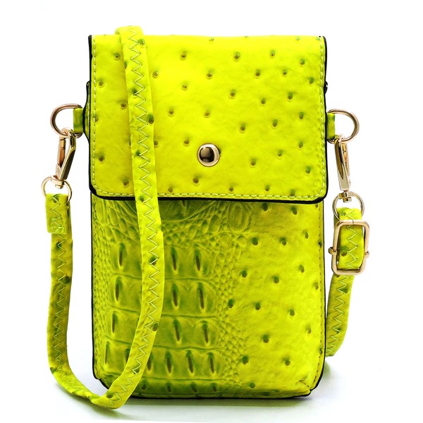 Ostrich Croc Crossbody Cell Phone Case - Tigbul's Variety Fashion Shop