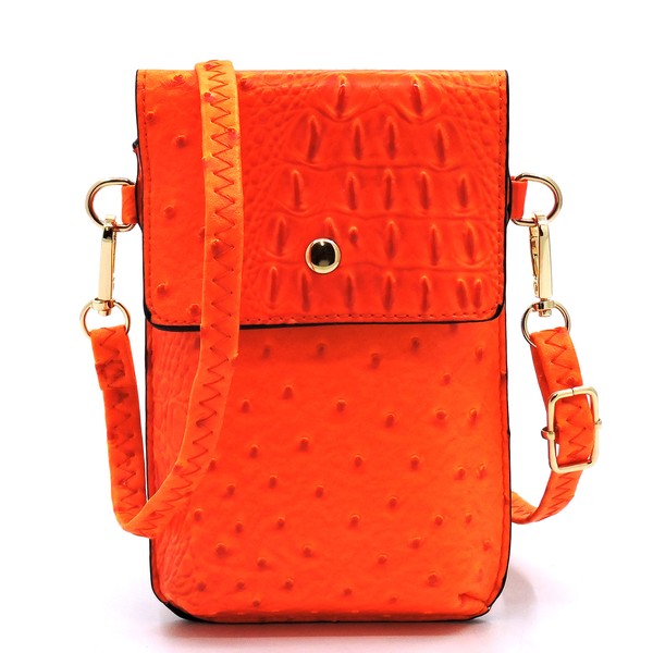 Ostrich Croc Crossbody Cell Phone Case - Tigbul's Variety Fashion Shop