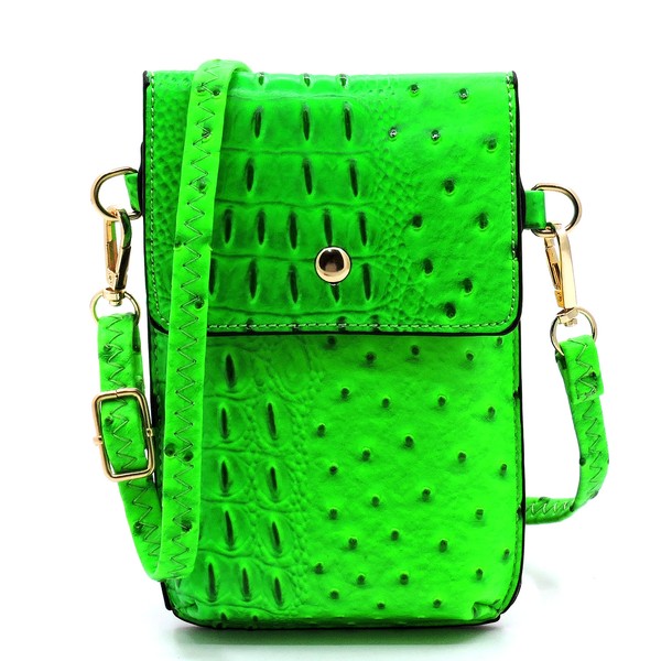 Ostrich Croc Crossbody Cell Phone Case - Tigbul's Variety Fashion Shop