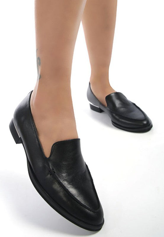 ANNA Leather Slip-On Loafers - Tigbul's Variety Fashion Shop
