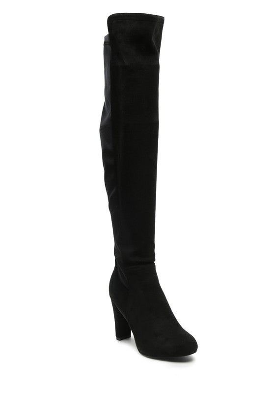 FAUNA KNEE HIGH BLOCK HEELED BOOT - Tigbul's Variety Fashion Shop