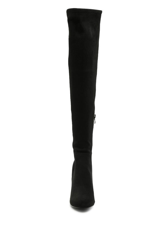 FAUNA KNEE HIGH BLOCK HEELED BOOT - Tigbul's Variety Fashion Shop