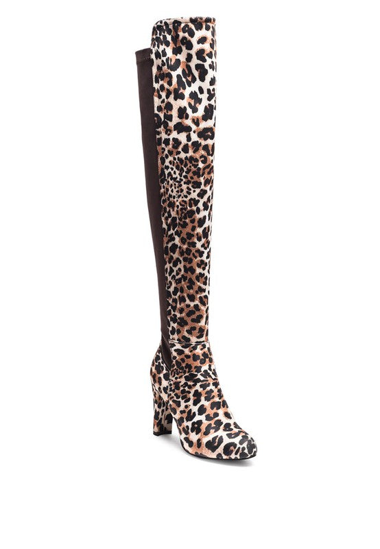 FAUNA KNEE HIGH BLOCK HEELED BOOT - Tigbul's Variety Fashion Shop