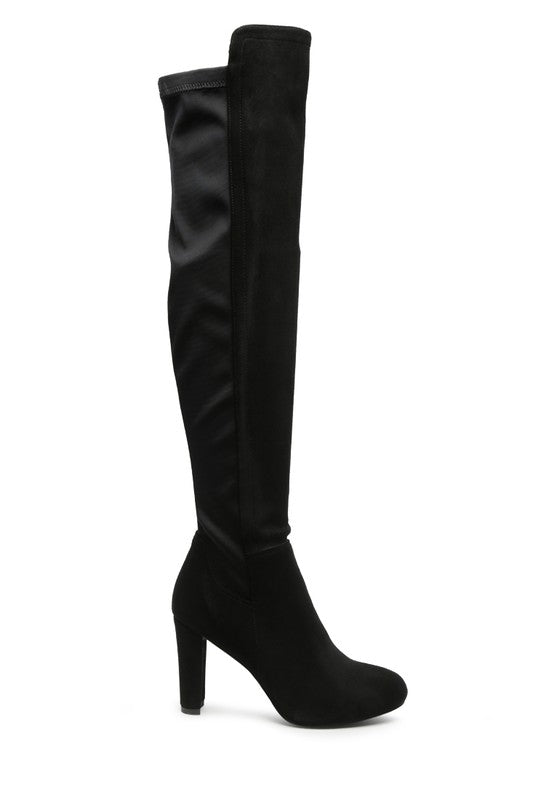 FAUNA KNEE HIGH BLOCK HEELED BOOT - Tigbul's Variety Fashion Shop