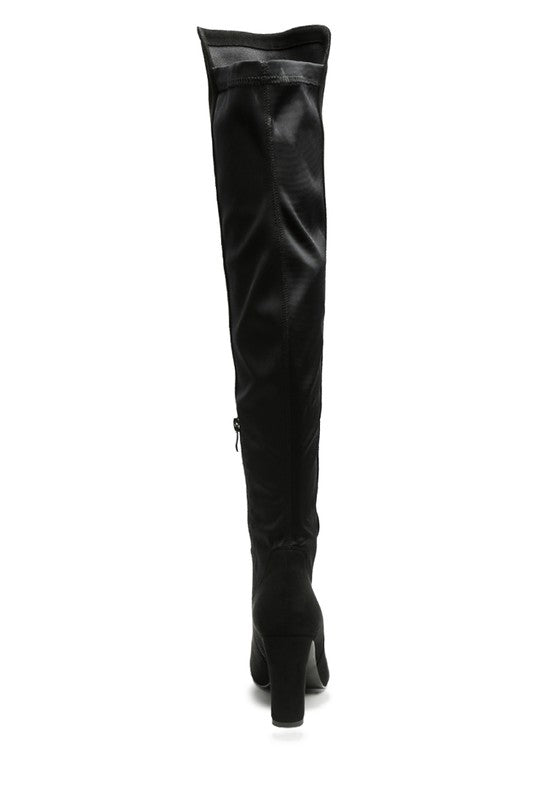 FAUNA KNEE HIGH BLOCK HEELED BOOT - Tigbul's Variety Fashion Shop