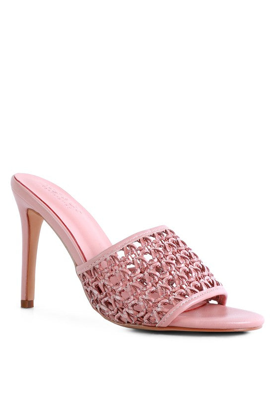TEASE Woven Heeled Slides - Tigbul's Variety Fashion Shop