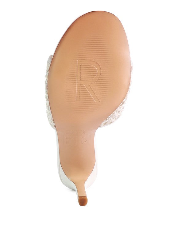 TEASE Woven Heeled Slides - Tigbul's Variety Fashion Shop