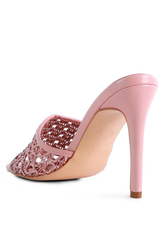 TEASE Woven Heeled Slides - Tigbul's Variety Fashion Shop
