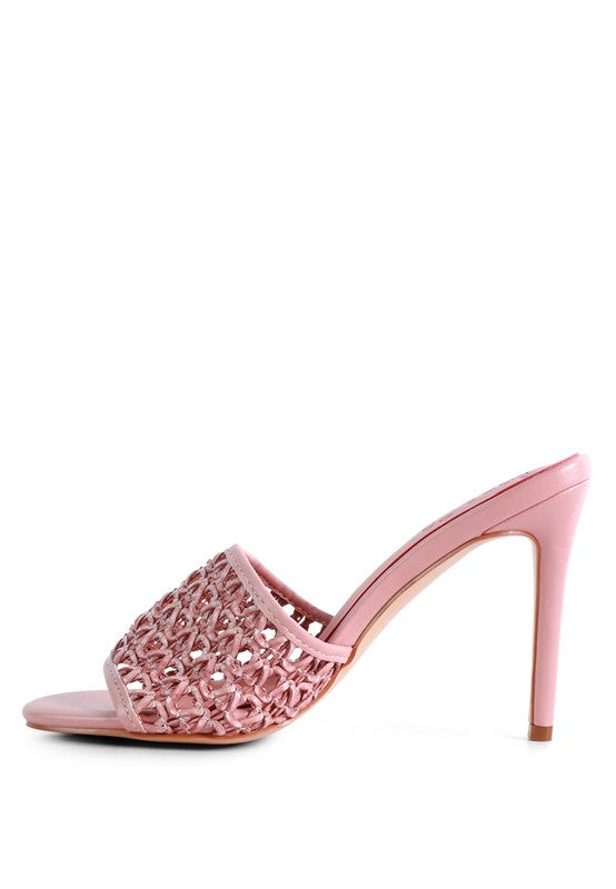 TEASE Woven Heeled Slides - Tigbul's Variety Fashion Shop