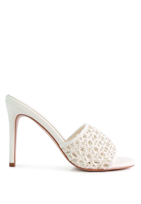 TEASE Woven Heeled Slides - Tigbul's Variety Fashion Shop