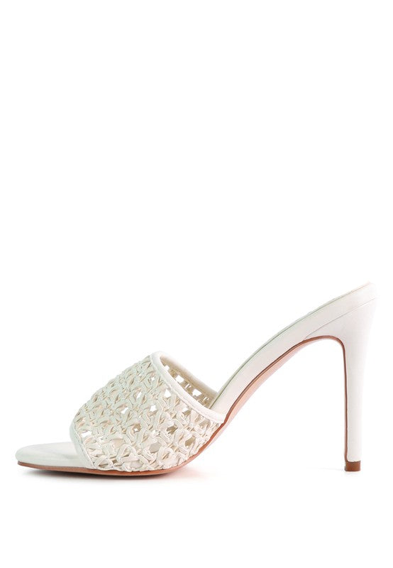 TEASE Woven Heeled Slides - Tigbul's Variety Fashion Shop