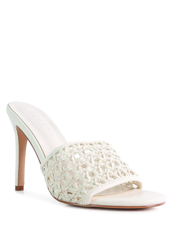 TEASE Woven Heeled Slides - Tigbul's Variety Fashion Shop