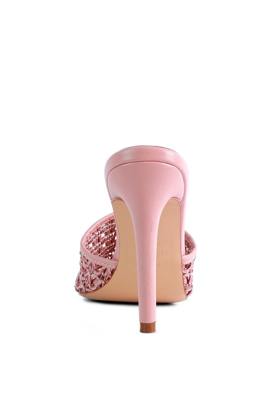 TEASE Woven Heeled Slides - Tigbul's Variety Fashion Shop