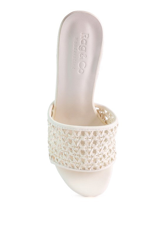 TEASE Woven Heeled Slides - Tigbul's Variety Fashion Shop