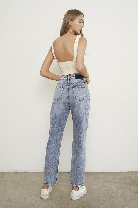 SLIM BOYFRIEND JEANS - Tigbul's Variety Fashion Shop