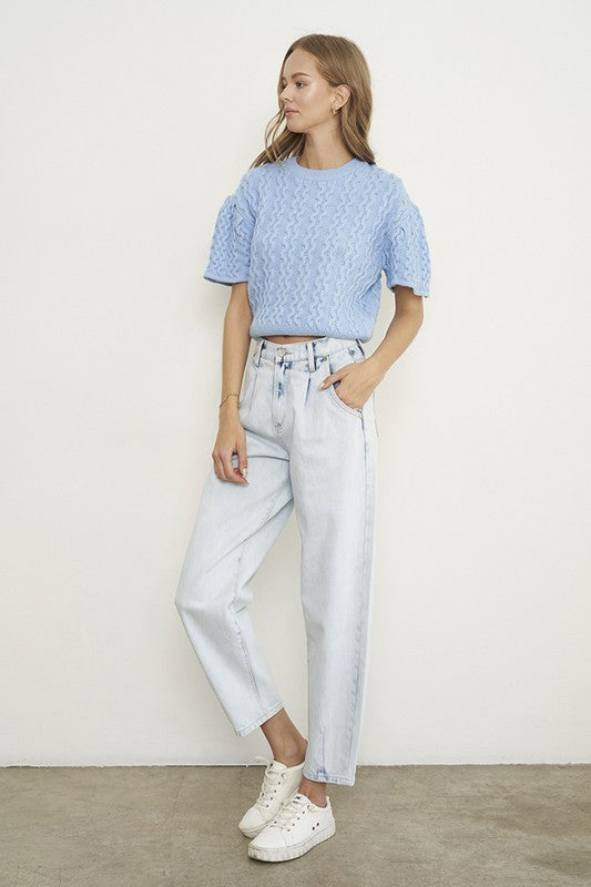 High Rise Balloon Slouch Jeans - Tigbul's Variety Fashion Shop