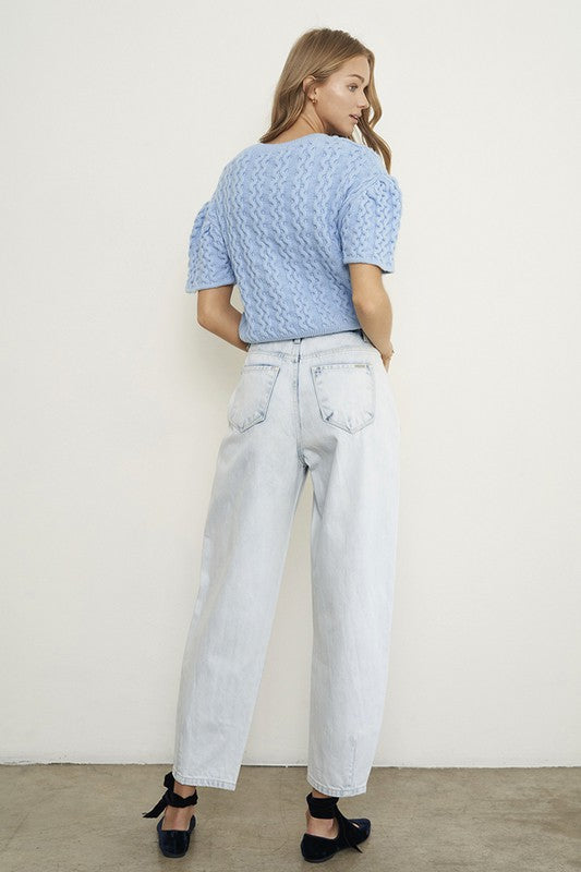 High Rise Balloon Slouch Jeans - Tigbul's Variety Fashion Shop