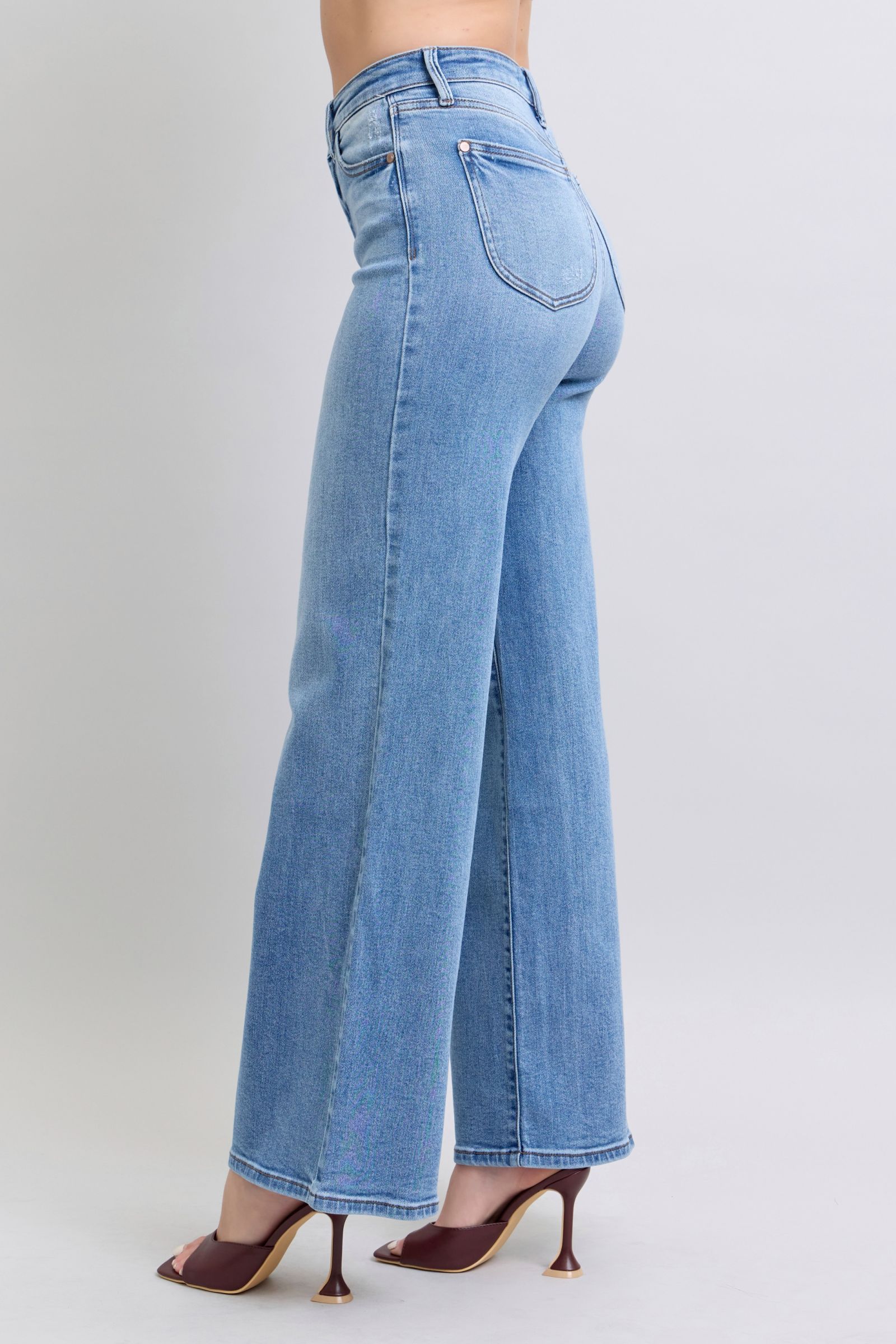 Judy Blue Full Size Wide Leg Jeans with Pockets - Tigbul's Variety Fashion Shop
