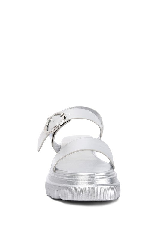Silas Metallic Chunky Sandals - Tigbul's Variety Fashion Shop