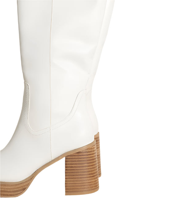 Size 8.5 White Juniper - Platform Knee-High Boots - Tigbul's Variety Fashion Shop