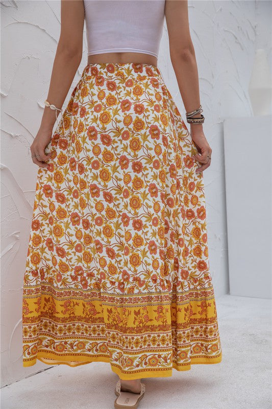 Women's Printed Maxi Skirt - Tigbul's Variety Fashion Shop