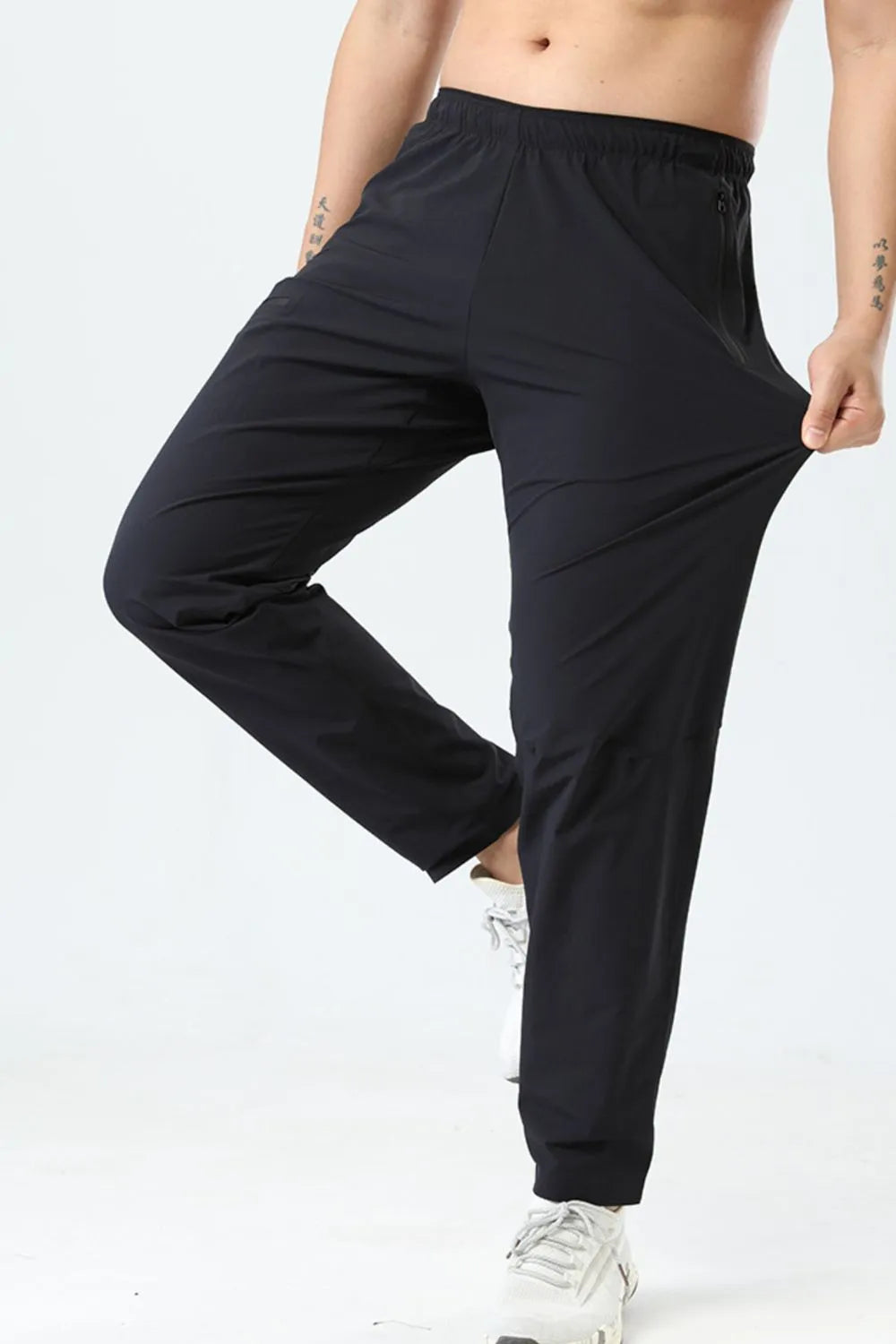 Men's Plus Size Elastic Waist Loose Fit Pants - Tigbul's Variety Fashion Shop
