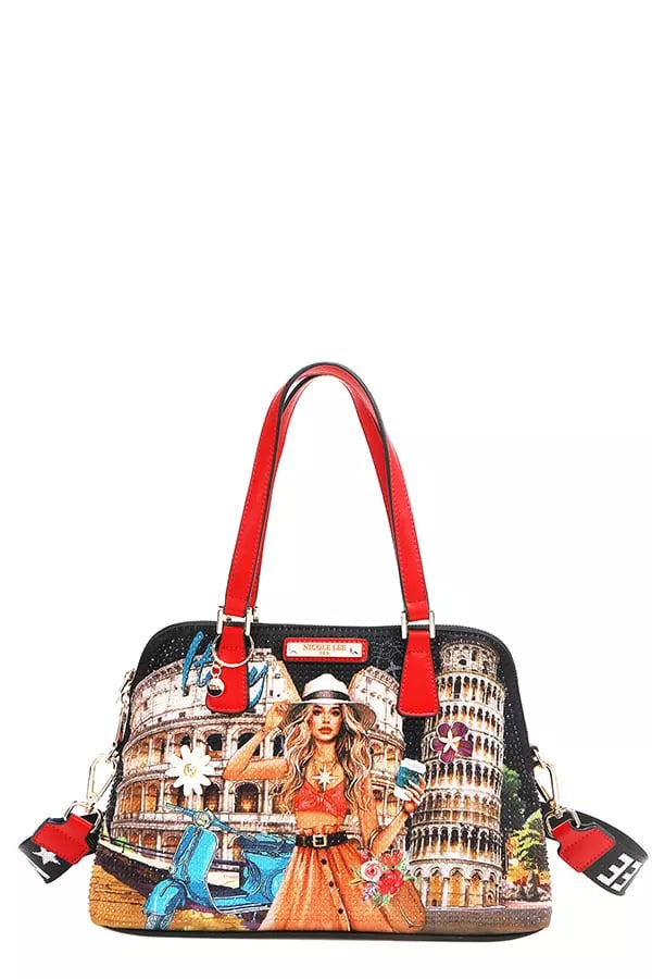 Nicole Lee USA Martha Travels Italy - Dome Satchel - Tigbul's Variety Fashion Shop