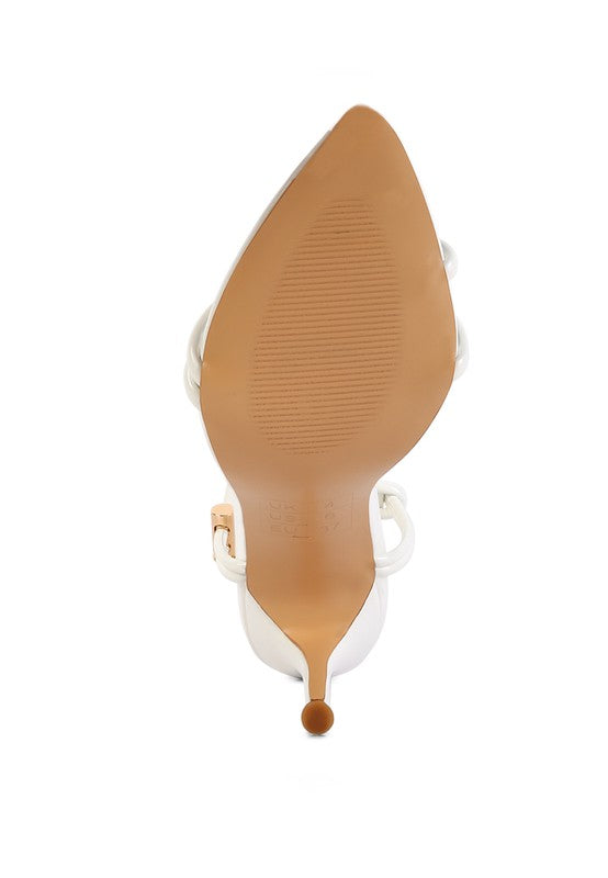 HIGH PORCH DRAWSTRING BAND HIGH HEELED SANDAL - Tigbul's Variety Fashion Shop