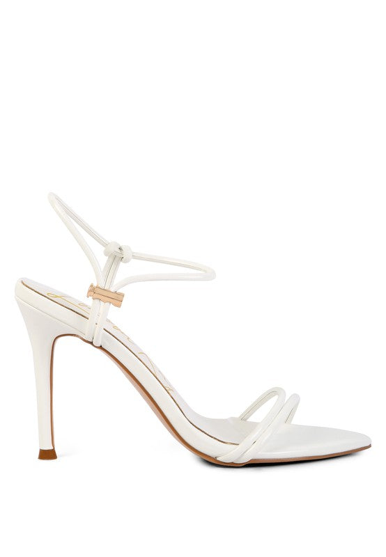 HIGH PORCH DRAWSTRING BAND HIGH HEELED SANDAL - Tigbul's Variety Fashion Shop