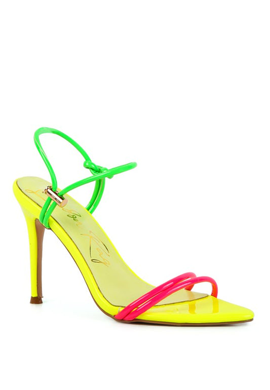 HIGH PORCH DRAWSTRING BAND HIGH HEELED SANDAL - Tigbul's Variety Fashion Shop