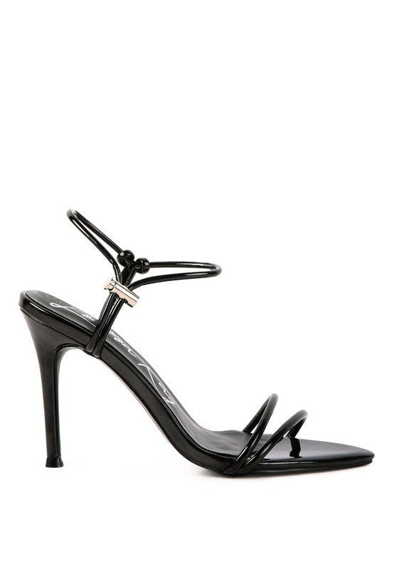 HIGH PORCH DRAWSTRING BAND HIGH HEELED SANDAL - Tigbul's Variety Fashion Shop