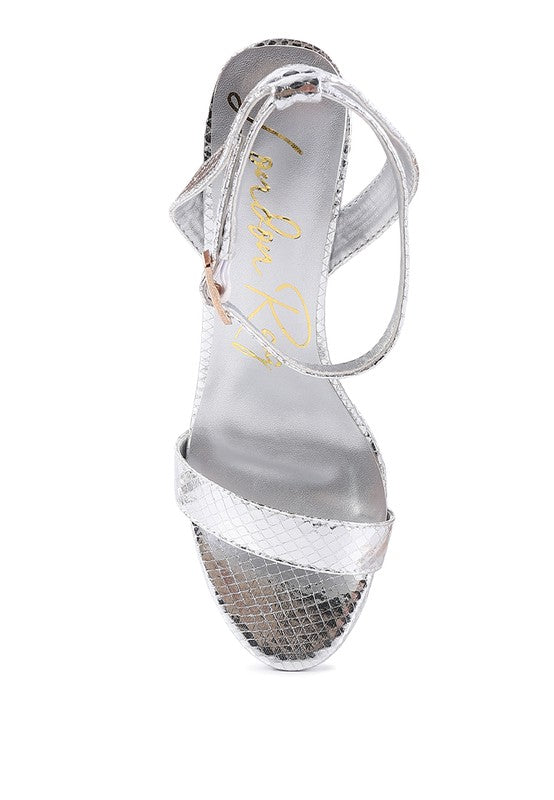 SWEETHEART CROC PLATFORM HIGH HEELED SANDALS - Tigbul's Variety Fashion Shop