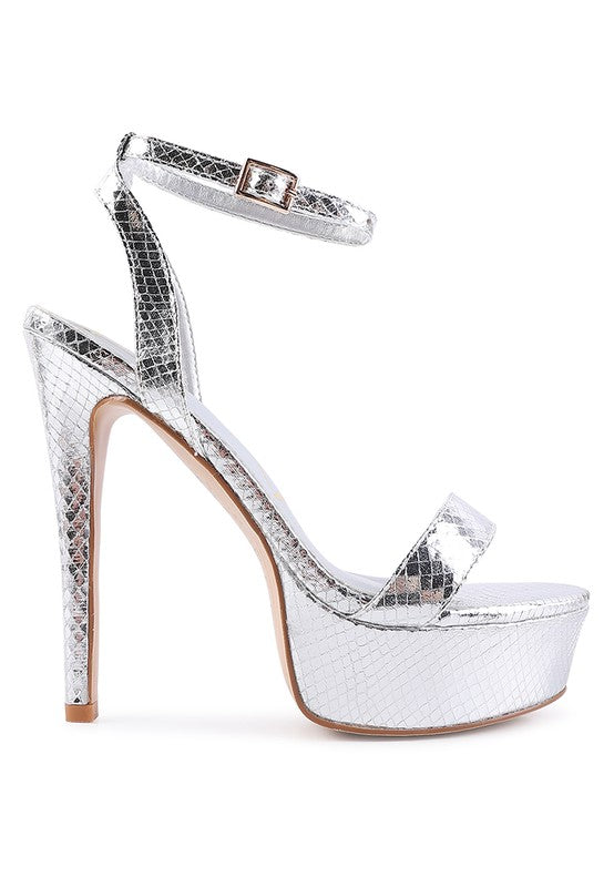 SWEETHEART CROC PLATFORM HIGH HEELED SANDALS - Tigbul's Variety Fashion Shop