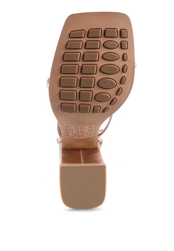SHEWOLF LACE UP HIGH HEEL SANDALS - Tigbul's Variety Fashion Shop
