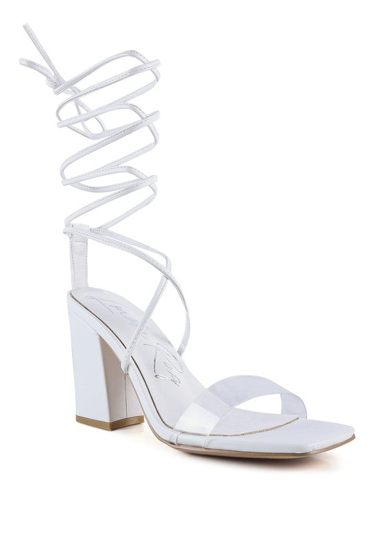 HIGH CULT STRAPPY TIE-UP BLOCK HEELS - Tigbul's Variety Fashion Shop