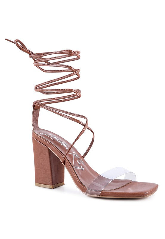 HIGH CULT STRAPPY TIE-UP BLOCK HEELS - Tigbul's Variety Fashion Shop