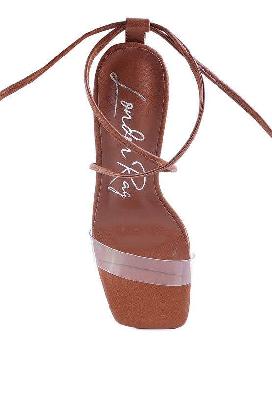 HIGH CULT STRAPPY TIE-UP BLOCK HEELS - Tigbul's Variety Fashion Shop